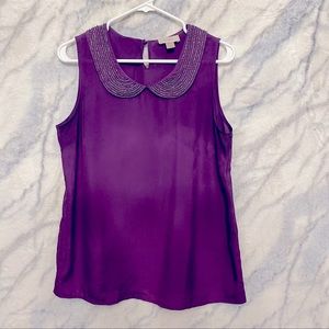 Loft Embellished Collar Blouse